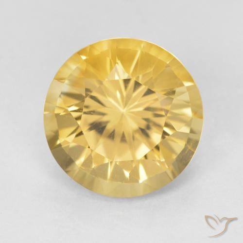 4.68ct Natural ouro médio Citrino, Redondo, VVS