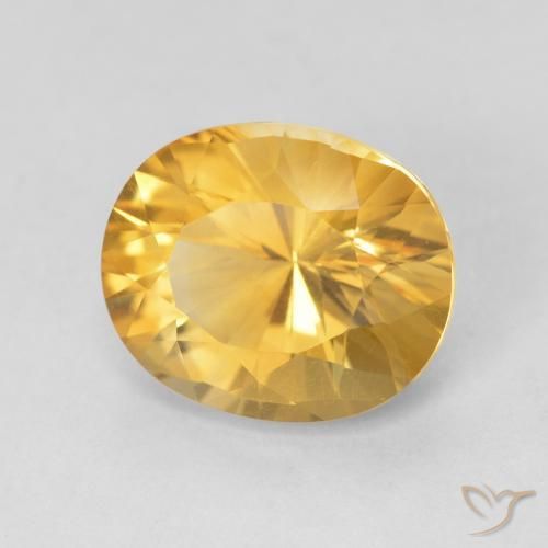 Citrino Dourado médio Natural 4.46ct, oval, VVS