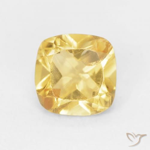 0.53ct Natural Luz Dourada Citrino, Almofada, VS