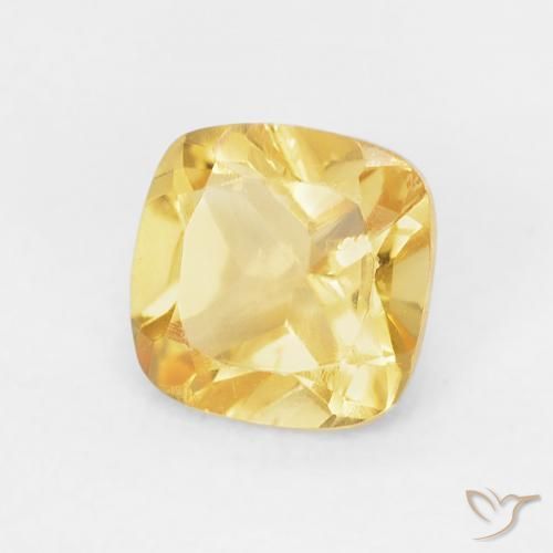 Citrino Luz Dourada Natural 0.53ct, Almofada, VS