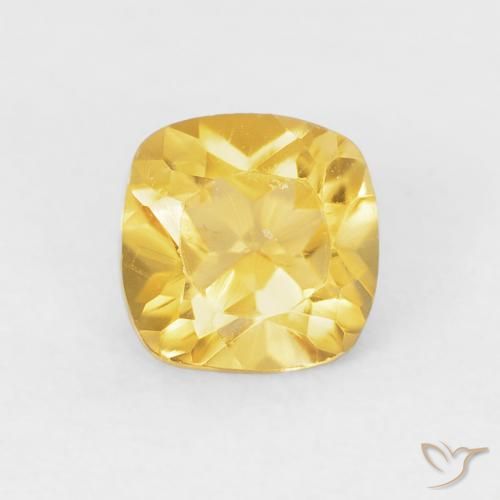 0.48ct Natural Laranja Dourada Citrino, Almofada, VS