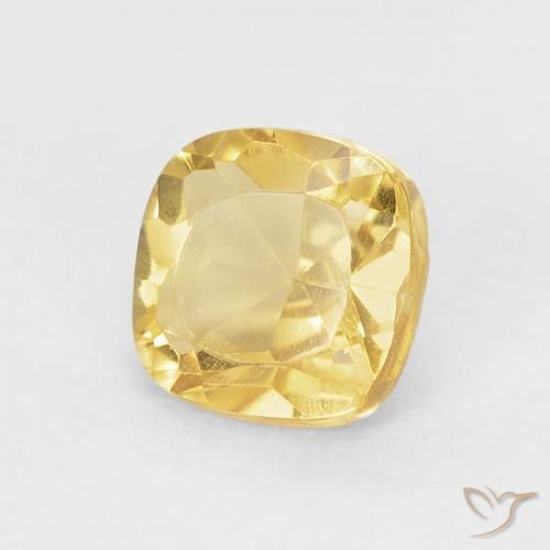 Citrino Luz amarela Natural 0.58ct, Almofada, VVS-VS