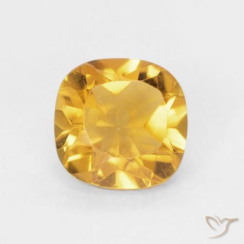 0.49ct Natural Medium Light-Golden Citrino, Almofada, VVS-VS