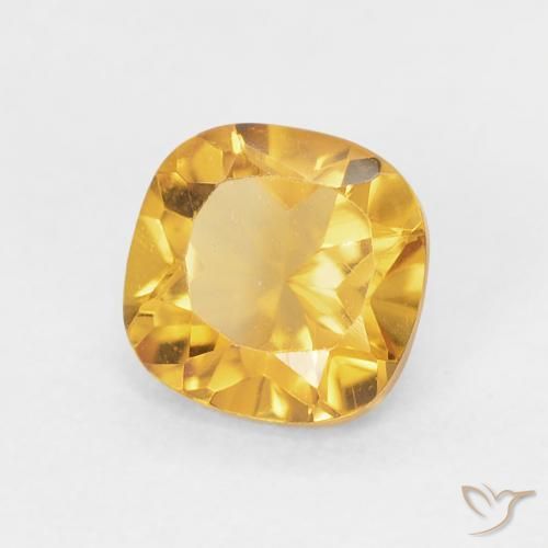 Citrino Medium Light-Golden Natural 0.49ct, Almofada, VVS-VS