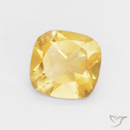 Citrino ouro médio Natural 0.41ct, Almofada, VVS-VS