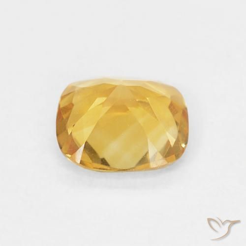 Citrino ouro médio Natural 0.41ct, Almofada, VVS-VS