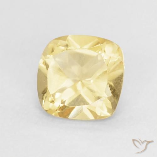 Citrino Luz amarela Natural 0.52ct, Almofada, VVS-VS