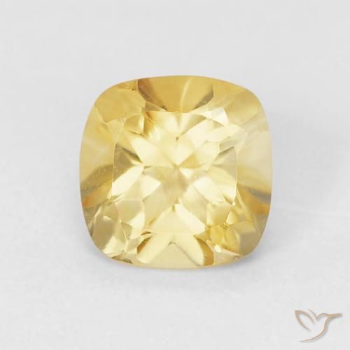 0.52ct Natural Laranja Dourada Citrino, Almofada, VVS-VS