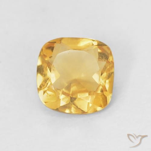 Citrino Laranja claro-dourado Natural 0.44ct, Almofada cortada, VVS