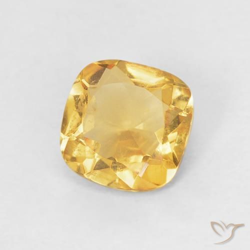Citrino Laranja claro-dourado Natural 0.44ct, Almofada cortada, VVS