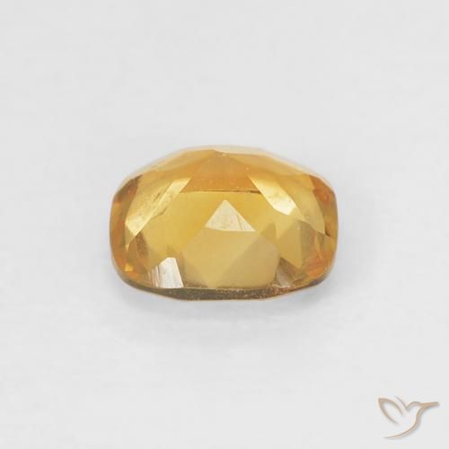 Citrino Laranja claro-dourado Natural 0.44ct, Almofada cortada, VVS