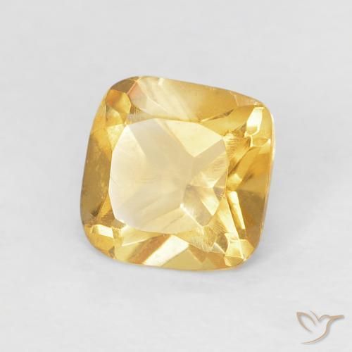 Citrino ouro médio Natural 0.55ct, Almofada, VVS