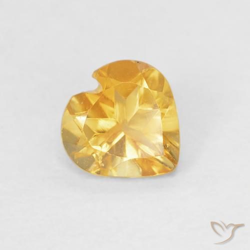 Citrino Laranja claro-dourado Natural 0.38ct, Coração, VVS