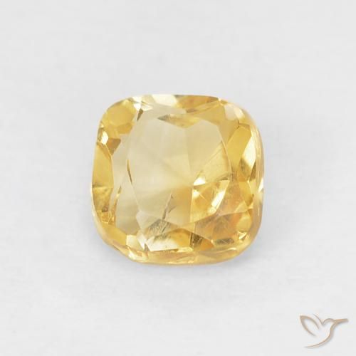 0.50ct Natural Dourado médio Citrino, Almofada, VS