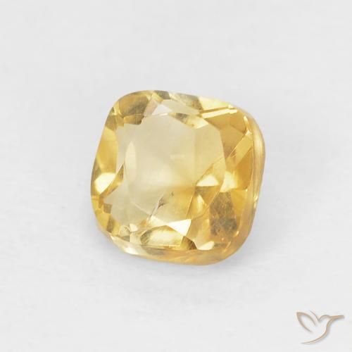 Citrino Dourado médio Natural 0.50ct, Almofada, VS
