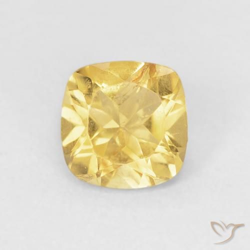 0.53ct Natural Laranja Dourada Citrino, Almofada, VS