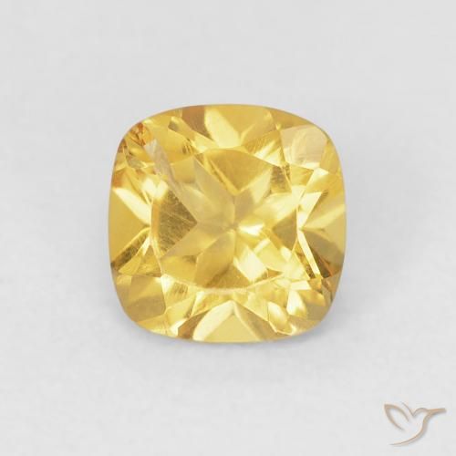 0.54ct Natural Dourado médio Citrino, Almofada, VS