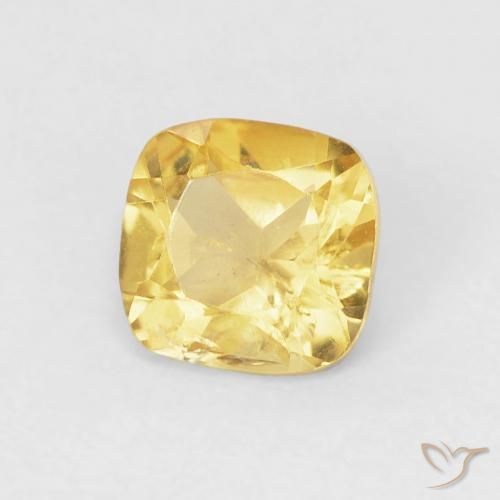 Citrino Dourado médio Natural 0.53ct, Almofada, VS