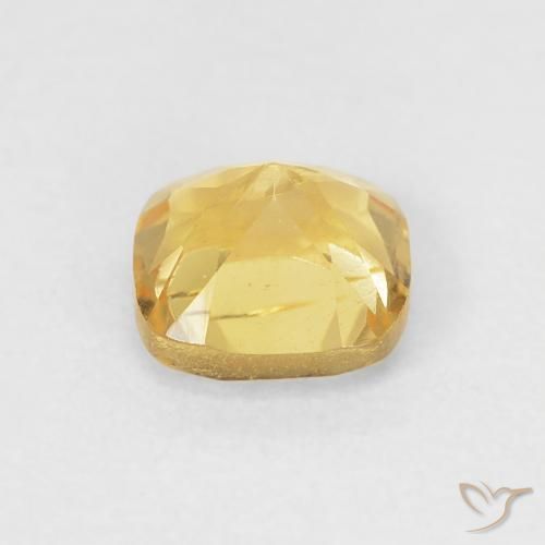Citrino Dourado médio Natural 0.53ct, Almofada, VS