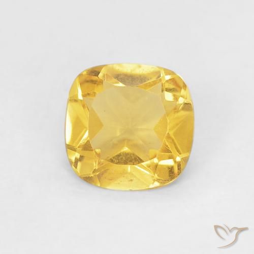 0.39ct Natural Amarelo Toscana Citrino, Almofada, VVS