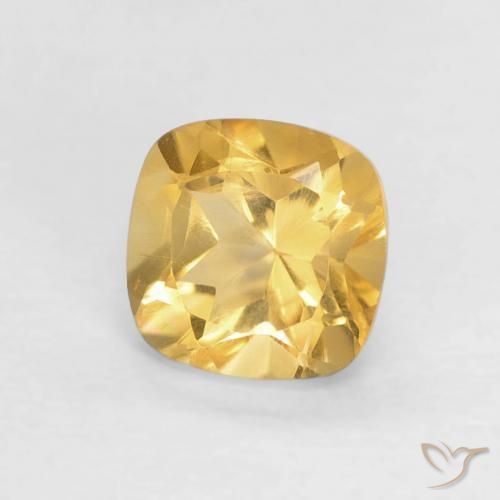 Citrino ouro médio Natural 0.55ct, Almofada, VVS-VS