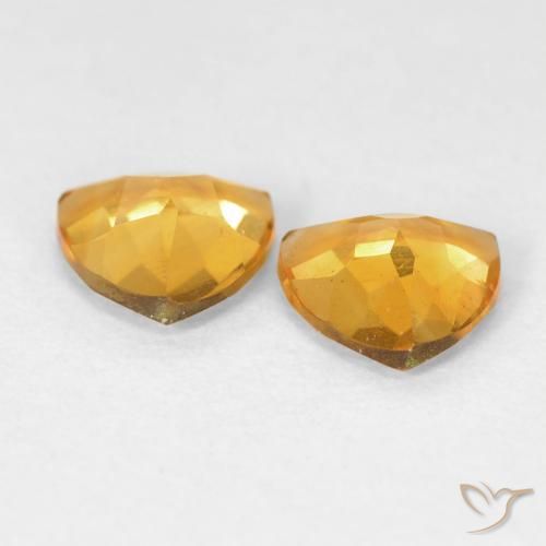 Pedras preciosas de Citrino Medium Light-Golden natural de 1.27 ct, Trilhão, VVS-VS