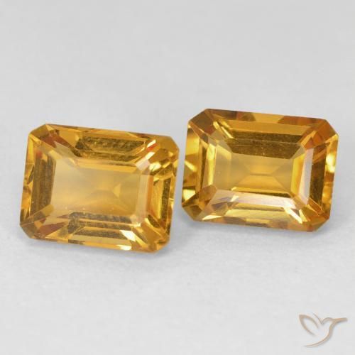 Pedras preciosas de Citrino Medium Light-Golden natural de 3.19 ct, Corte Octógono / Esmeralda, VVS-VS