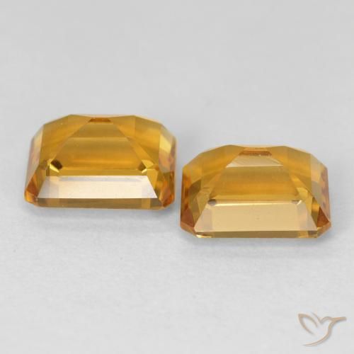 Pedras preciosas de Citrino Medium Light-Golden natural de 3.19 ct, Corte Octógono / Esmeralda, VVS-VS