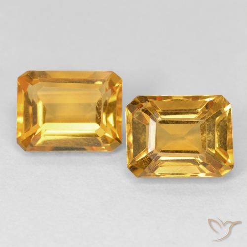 3.22ctw Natural Dourado Citrino, Corte Esmeralda, VS