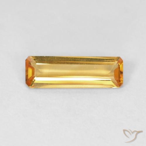 1.02ct Natural Laranja Dourada Citrino, Corte Esmeralda, VVS-VS