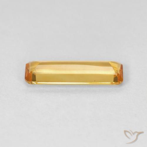 Citrino Laranja Dourada Natural 1.02ct, Corte Octógono / Esmeralda, VVS-VS