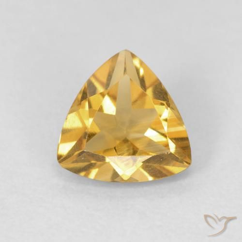 0.93ct Natural ouro profundo Citrino, Trilhão, VVS-VS