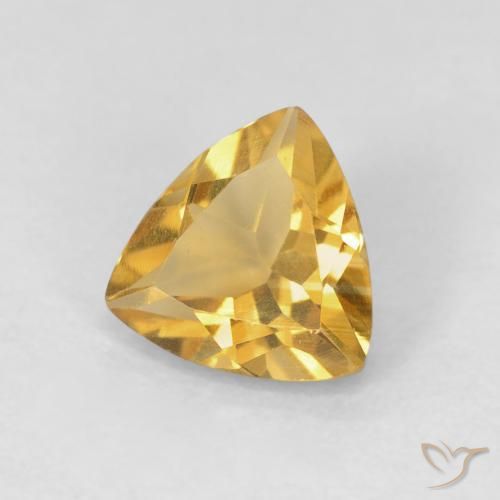 Citrino ouro profundo Natural 0.93ct, Trilhão, VVS-VS