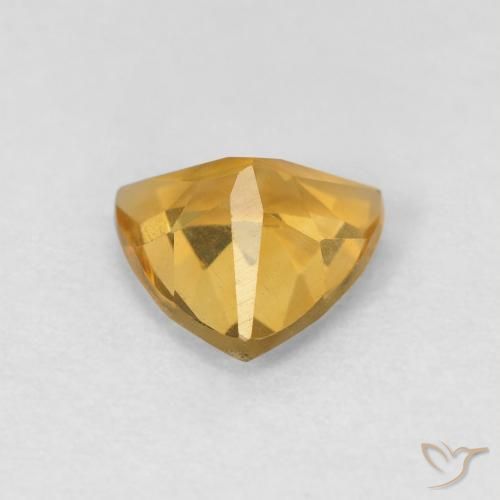 Citrino ouro profundo Natural 0.93ct, Trilhão, VVS-VS