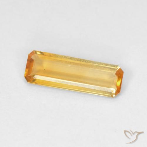 Citrino Laranja Profundo-Ouro Natural 0.97ct, Corte Octógono / Esmeralda, VVS-VS