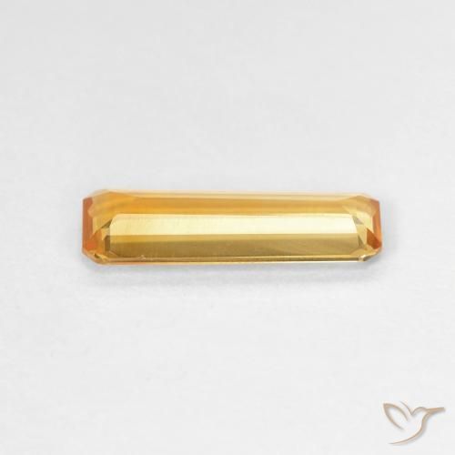 Citrino Laranja Profundo-Ouro Natural 0.97ct, Corte Octógono / Esmeralda, VVS-VS