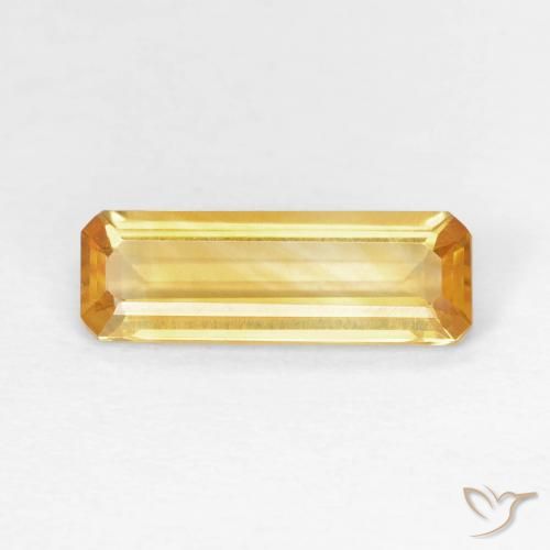1.14ct Natural Medium Dark-Golden Citrino, Corte Esmeralda, VVS-VS