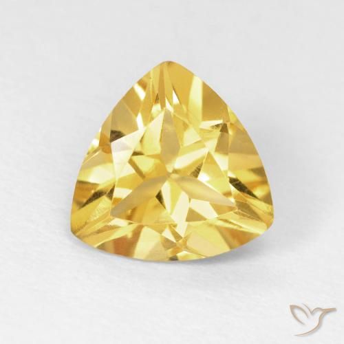 1.45ct Natural ouro brilhante Citrino, Trilhão, VVS-VS