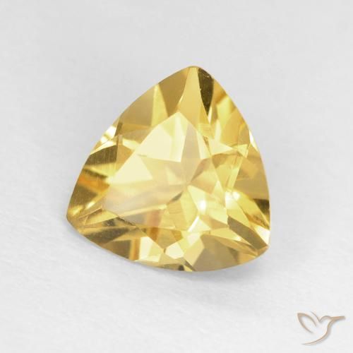 Citrino ouro brilhante Natural 1.45ct, Trilhão, VVS-VS