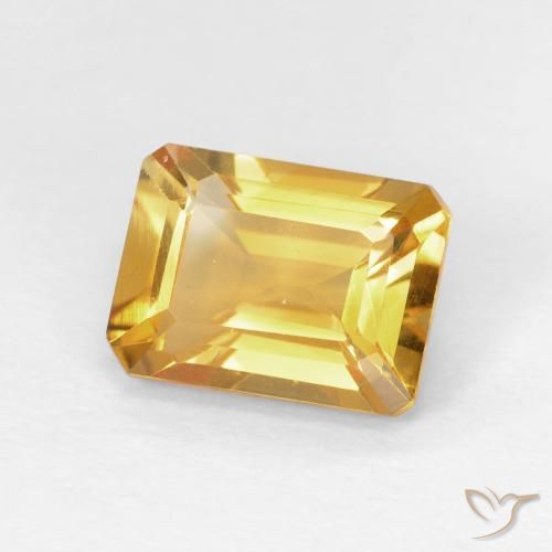 Citrino Medium Light Orange-Gold Natural 1.49ct, Corte Octógono / Esmeralda, VVS