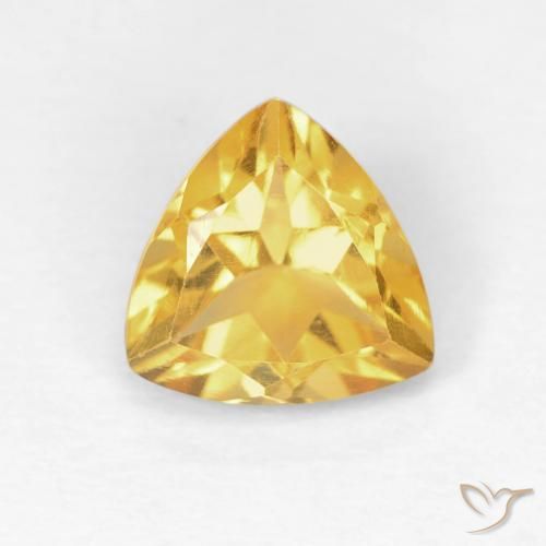 1.11ct Natural ouro médio Citrino, Trilhão, VS