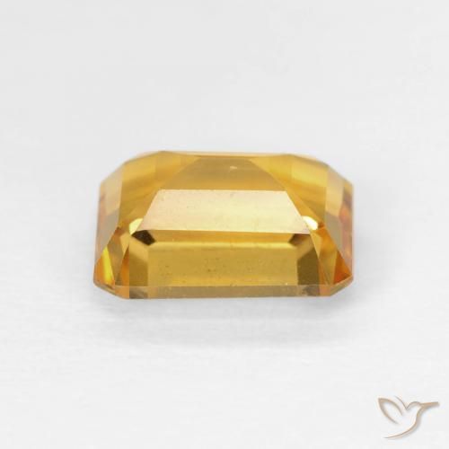 Citrino Laranja Dourada Natural 1.53ct, Corte Octógono / Esmeralda, VS