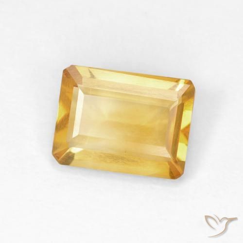 Citrino ouro médio Natural 0.90ct, Corte Octógono / Esmeralda, VS