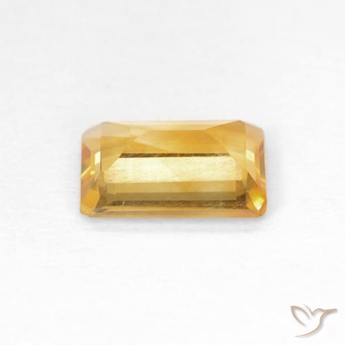Citrino ouro médio Natural 0.90ct, Corte Octógono / Esmeralda, VS