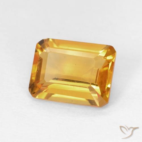 Citrino Laranja Profundo-Ouro Natural 1.40ct, Corte Octógono / Esmeralda, VS
