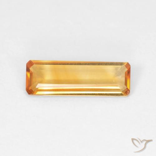 1.01ct Natural Laranja-Ouro Citrino, Corte Esmeralda, VVS-VS