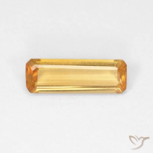 1.12ct Natural Laranja-Ouro Citrino, Corte Esmeralda, VVS-VS