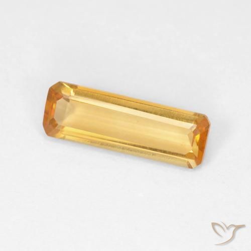 Citrino Laranja-Ouro Natural 1.12ct, Corte Octógono / Esmeralda, VVS-VS