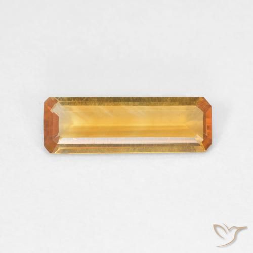 0.93ct Natural Laranja-Ouro Citrino, Corte Octógono / Esmeralda, VVS-VS, Photo A