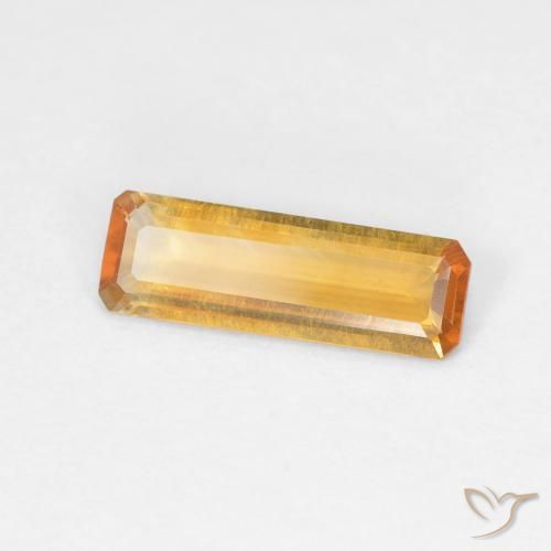 Citrino Laranja-Ouro Natural 0.93ct, Corte Octógono / Esmeralda, VVS-VS